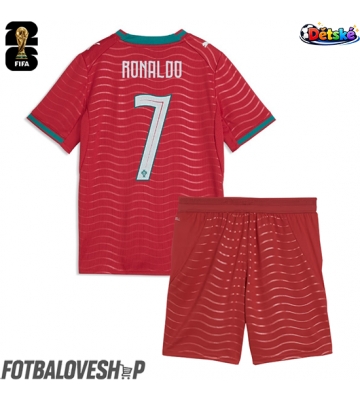 Portugalsko Cristiano Ronaldo #7 Dětské Domácí Dres MS 2026 Krátký Rukáv (+ trenýrky)